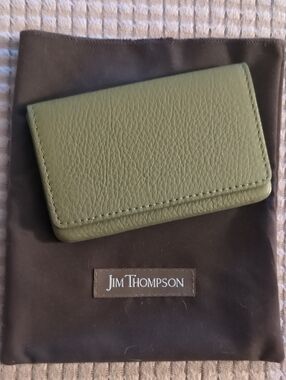 Jim Thompson Pebbled Leather Business Card Holder